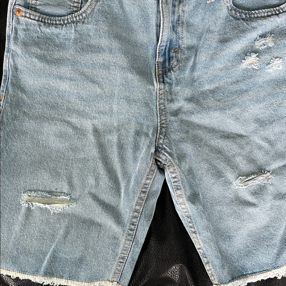 Girls Distressed Denim Shorts